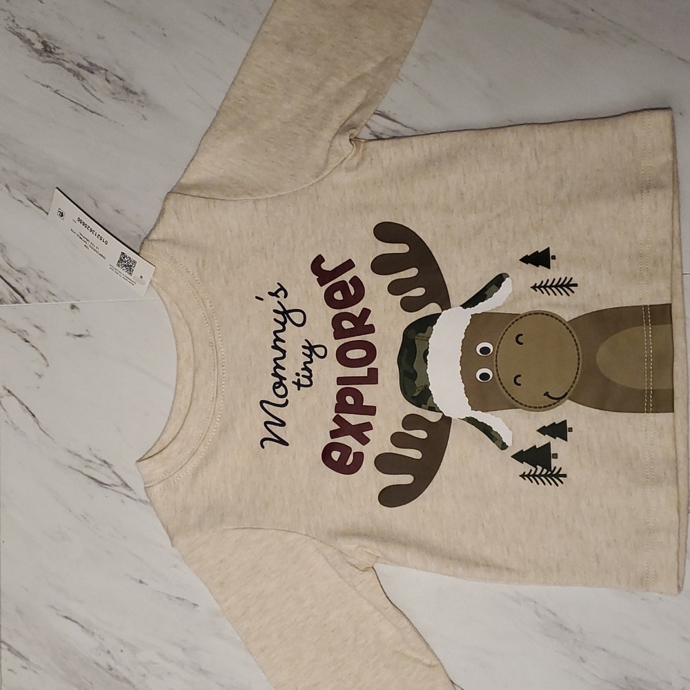 NEW! Cute Long Sleeve Shirt, 12M, Tan